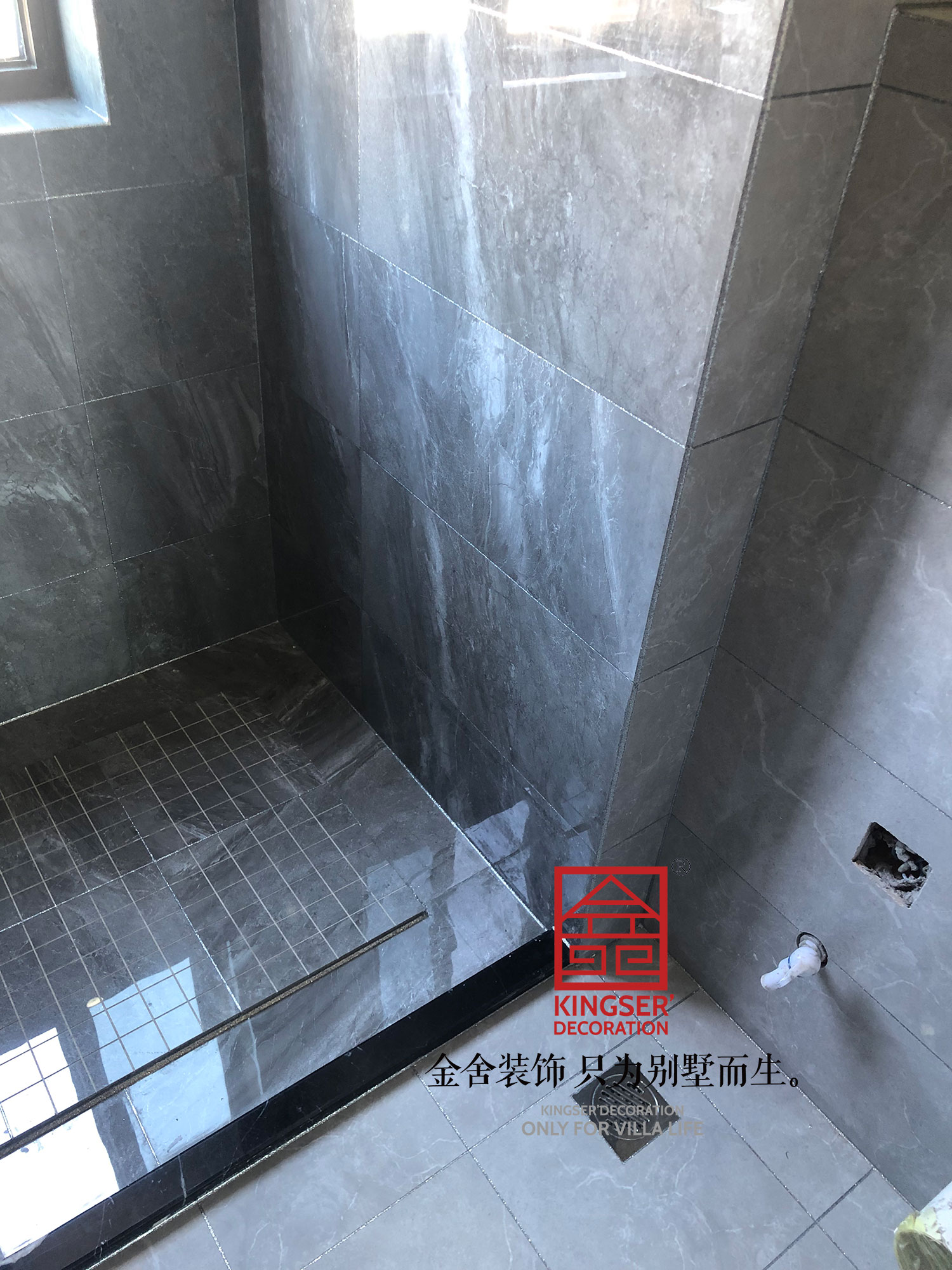 中冶德賢公館143平輕奢風格裝修施工現場