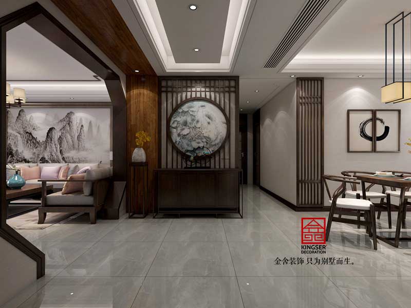 國賓壹號138平米新中式風格裝修效果圖