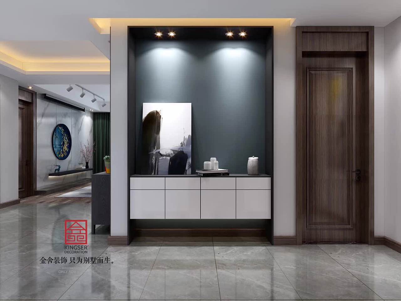 榮盛華府裝修-臺式風格-玄關