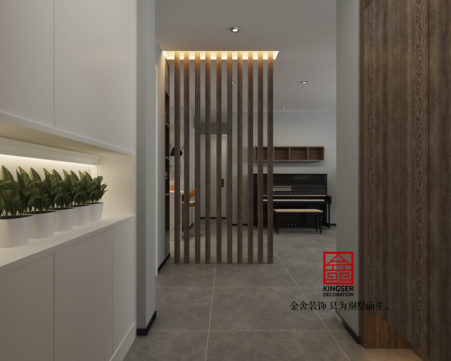 御河上院165平米混搭裝修-玄關