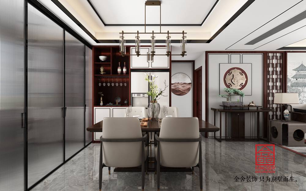 東城國際140平新中式風格裝修效果圖