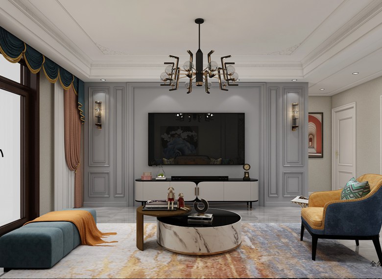 悅傾城140平米裝修-美式風格-餐廳