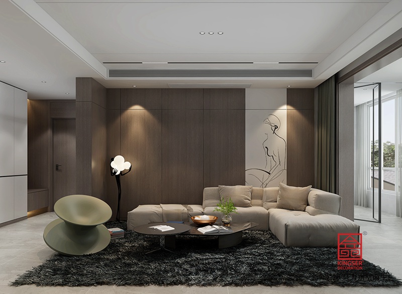 榮盛城140平米現代極簡風格裝修效果圖