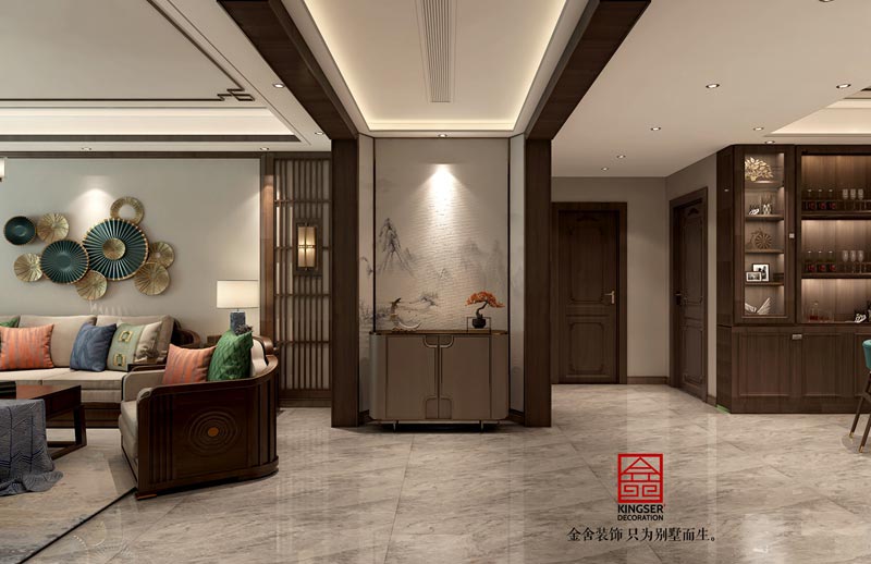 融創(chuàng)中心-中式風格裝修-玄關(guān)