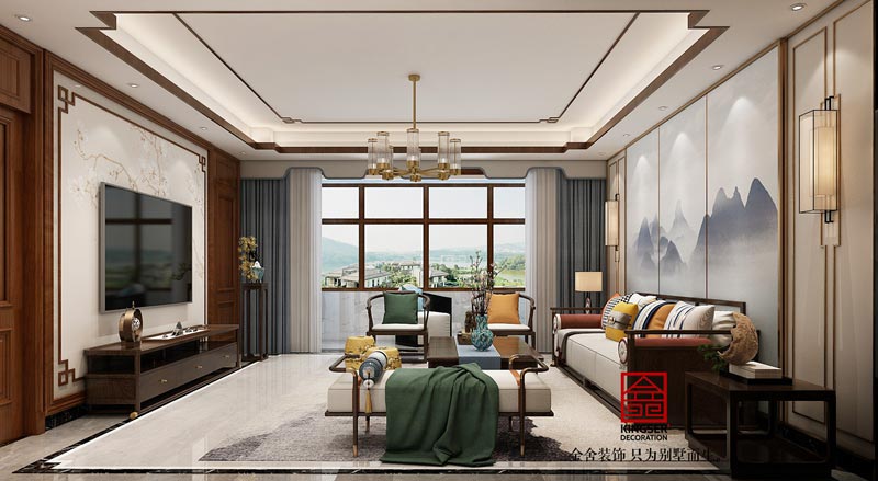 天山熙湖141平米新中式風格裝修效果圖