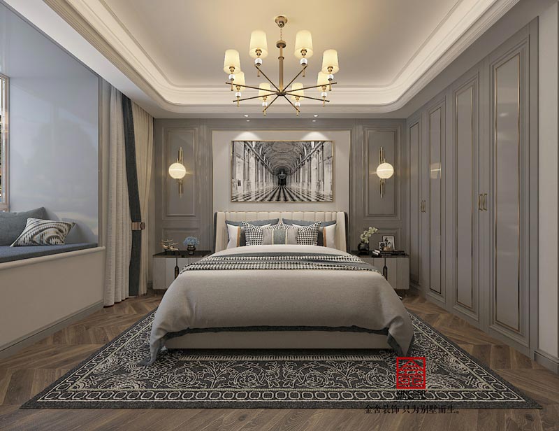 東南智匯城191平米美式輕奢風格裝修設計