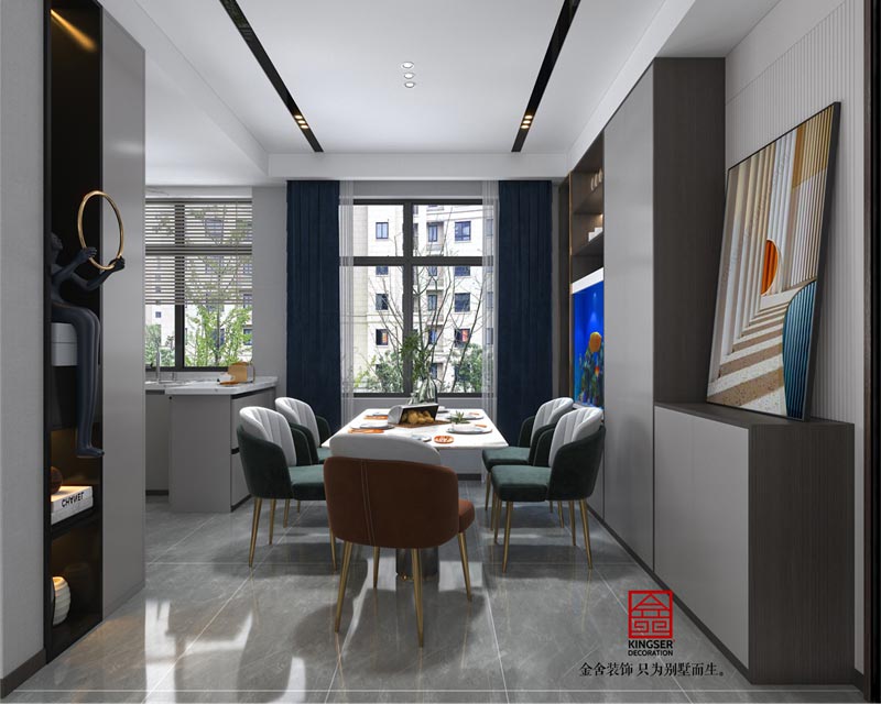 融創中心127平米裝修設計-餐廳效果圖