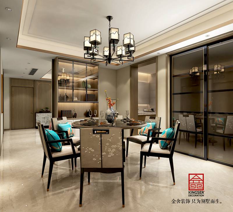 明靖莊園140平米新中式裝修設計