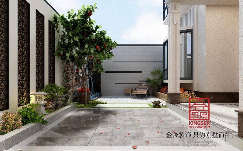 自建別墅裝修新中式風格效果圖