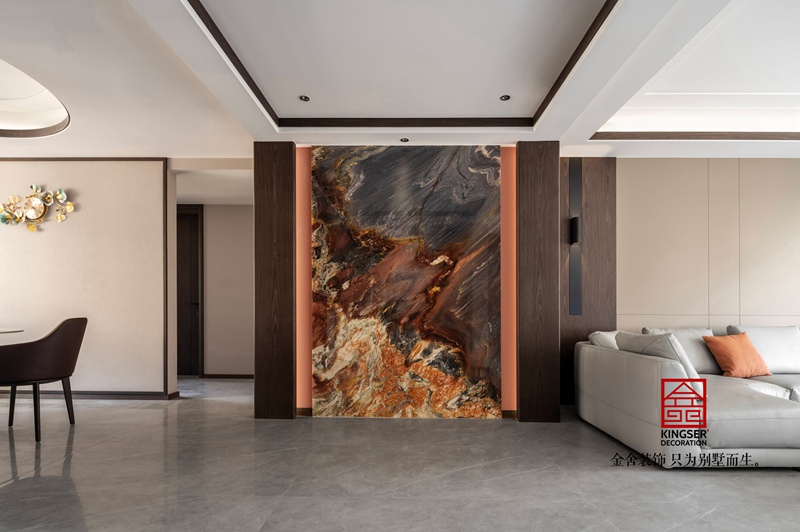 榮盛華府現(xiàn)代輕奢風(fēng)格玄關(guān)裝修實(shí)景