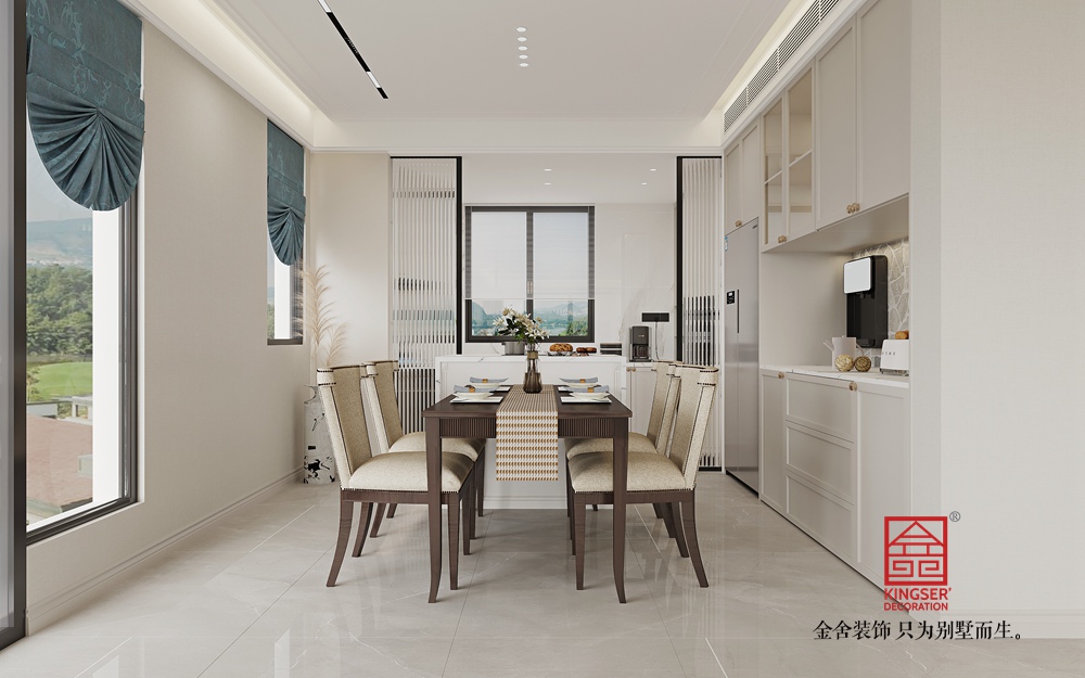 瑞凝府211平米美式輕奢風格裝修-餐廳